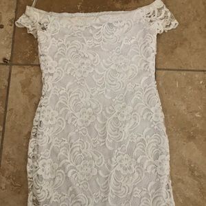 Ambiance white lace dress size medium